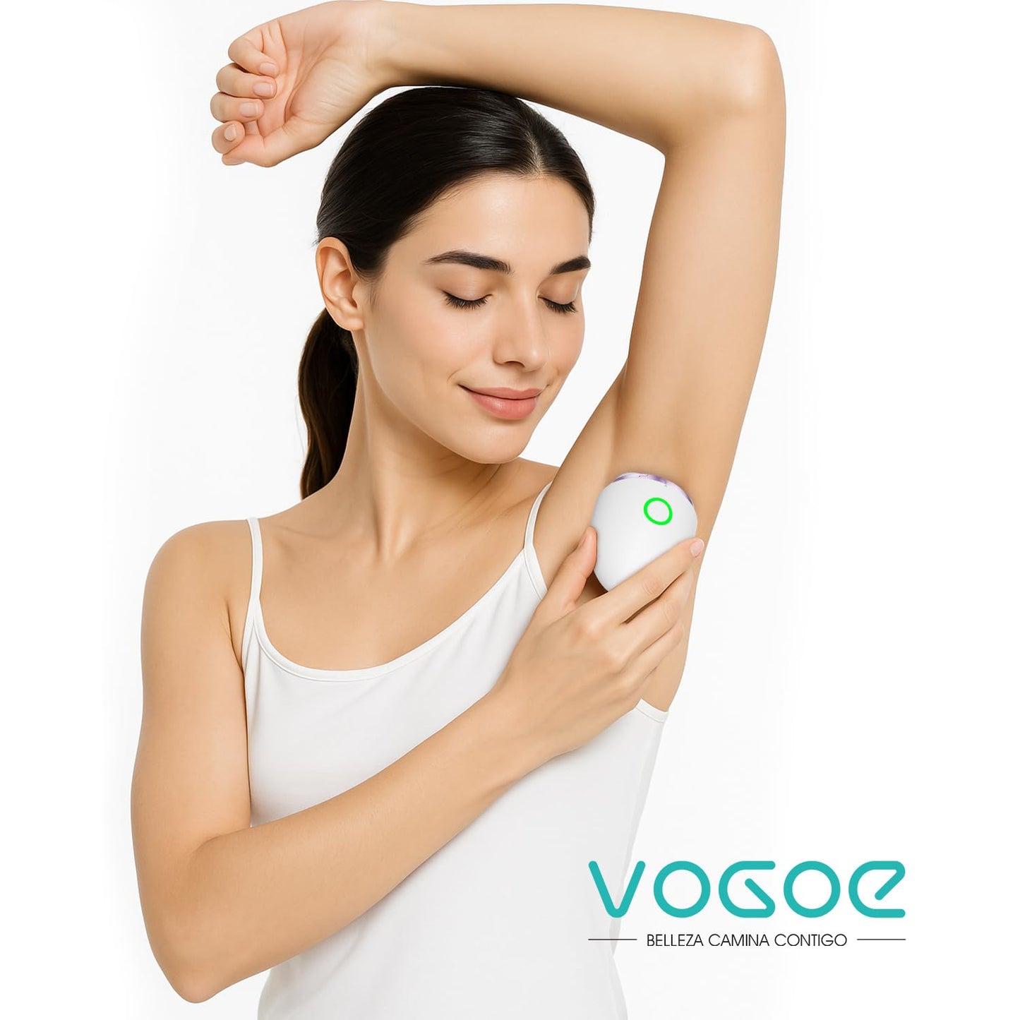 VOGOE Afeitadora Eléctrica Mujer con Cabezal Flotante 3D, Cuchilla Autoafilable y Recargable –Rasuradora Mujer para Piernas, Axilas, Cuerpo, Bikini y Rostro–Para Uso en Seco o en la Ducha Morado ES300