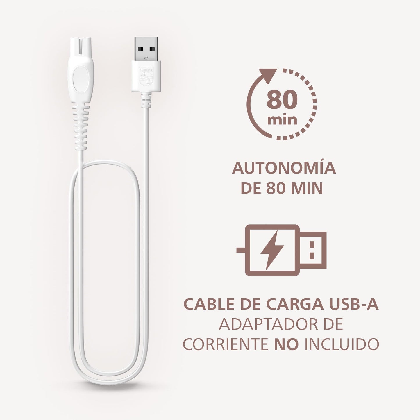 Afeitadora Philips Serie 8000 - Afeitadora sin cable para uso en seco y en mojado, sistema de 3 cuchillas, cabezal de afeitado flexible, luz LED, para las piernas y el cuerpo, Modelo BRL129/00