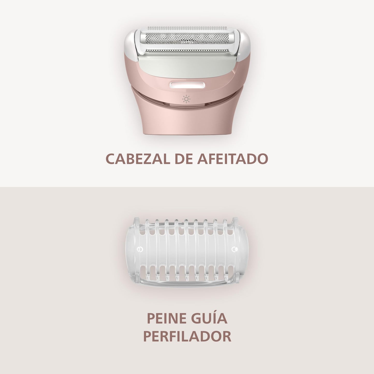 Afeitadora Philips Serie 8000 - Afeitadora sin cable para uso en seco y en mojado, sistema de 3 cuchillas, cabezal de afeitado flexible, luz LED, para las piernas y el cuerpo, Modelo BRL129/00